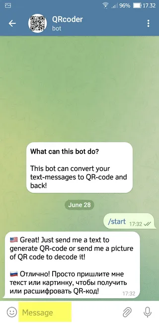 Screenshot 20220628 173248 Cara Mengubah Teks Menjadi Kode QR di Aplikasi Telegram 4 Screenshot 20220628 173248