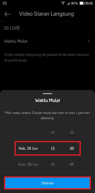 Cara Membuat Jadwal Live Instagram di HP dengan Mudah 7 Screenshot 20220629 090519 Cara Membuat Jadwal Live Instagram di HP dengan Mudah 5 Screenshot 20220629 090519