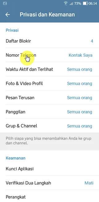 Cara Menyembunyikan Nomor Telepon di Aplikasi Telegram 6 Screenshot 20220731 061445 Cara Menyembunyikan Nomor Telepon di Aplikasi Telegram 4 Screenshot 20220731 061445