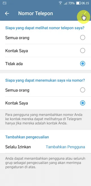 Cara Menyembunyikan Nomor Telepon di Aplikasi Telegram 7 Screenshot 20220731 061517 Cara Menyembunyikan Nomor Telepon di Aplikasi Telegram 5 Screenshot 20220731 061517