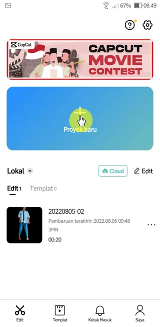 Cara Gabungkan Video Green Screen ke Video Lain di CapCut 3 Screenshot 20220805 094950 Cara Gabungkan Video Green Screen ke Video Lain di CapCut 1 Screenshot 20220805 094950