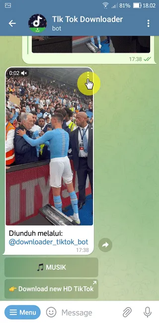 Screenshot 20220805 180210 Cara Download Video TikTok Tanpa Watermark di Telegram 9 Screenshot 20220805 180210