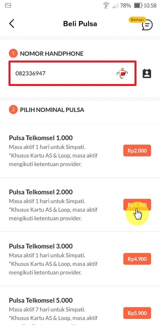 Screenshot 20220815 105824 Cara Beli Pulsa dari Berbagai Provider dengan Koin Flip 3 Screenshot 20220815 105824