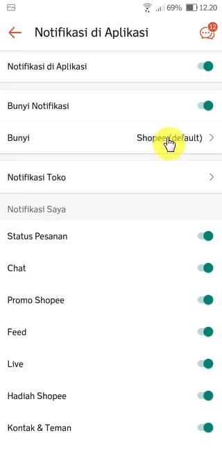Cara Mengganti Bunyi Notifikasi di Aplikasi Shopee 7 Screenshot 20220820 122029 Cara Mengganti Bunyi Notifikasi di Aplikasi Shopee 5 Screenshot 20220820 122029