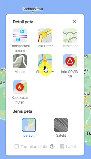 klik street view Cara Ganti Tahun Google Maps untuk Melihat Tempat Masa Lalu 4 klik street view