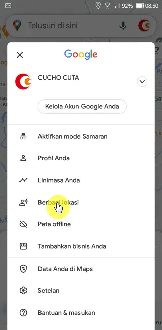 Screenshot 20220902 085007 Cara Share Lokasi di Google Maps Secara Real-Time 2 Screenshot 20220902 085007