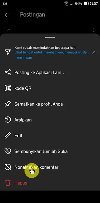 Screenshot 20220924 195803 2 Cara Mematikan Kolom Komentar di Aplikasi Instagram 11 Screenshot 20220924 195803