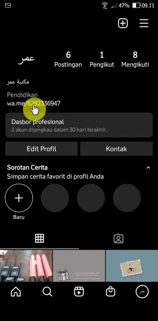 Cara Cepat Membuat Link WhatsApp di Aplikasi Instagram 10 Screenshot 20220927 091132 Cara Cepat Membuat Link WhatsApp di Aplikasi Instagram 8 Screenshot 20220927 091132