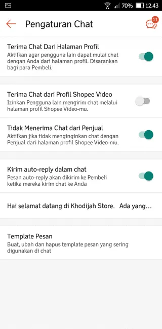 Cara Aktifkan Fitur Auto-reply Chat di Aplikasi Shopee 8 Screenshot 20220928 124333 Cara Aktifkan Fitur Auto-reply Chat di Aplikasi Shopee 6 Screenshot 20220928 124333