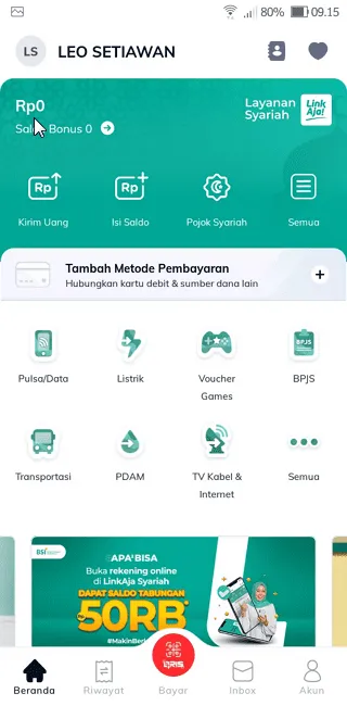 Screenshot 20220930 091514 Cara Top Up LinkAja Tanpa Biaya Admin Lewat Flip 1 Screenshot 20220930 091514