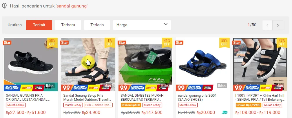 Cara Download Foto Produk di Shopee dengan Mudah 11 gambar sandal gunung Cara Download Foto Produk di Shopee dengan Mudah 9 gambar sandal gunung