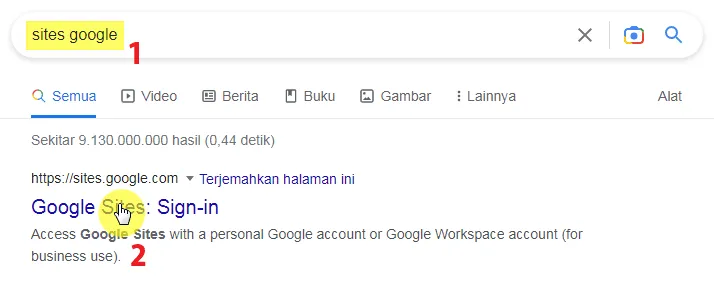 sites google Cara Buat Website Gratis Tanpa Coding Kurang dari 5 Menit 1 sites google
