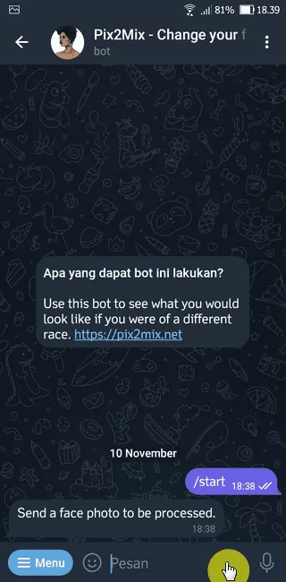 Screenshot 20221110 183918 Cara Ubah Warna Rambut pada Foto di Aplikasi Telegram 4 Screenshot 20221110 183918
