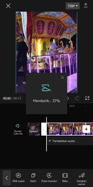 Screenshot 20221205 135756 Cara Membuat Video Berputar Mundur di Aplikasi CapCut 8 Screenshot 20221205 135756