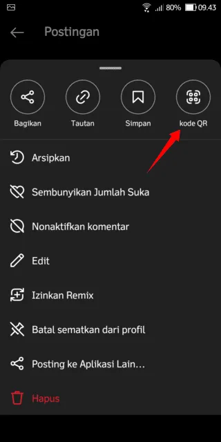 iMarkup 20221211 101511 Cara Mudah Bagikan Konten Instagram Lewat Kode QR 4 iMarkup 20221211 101511