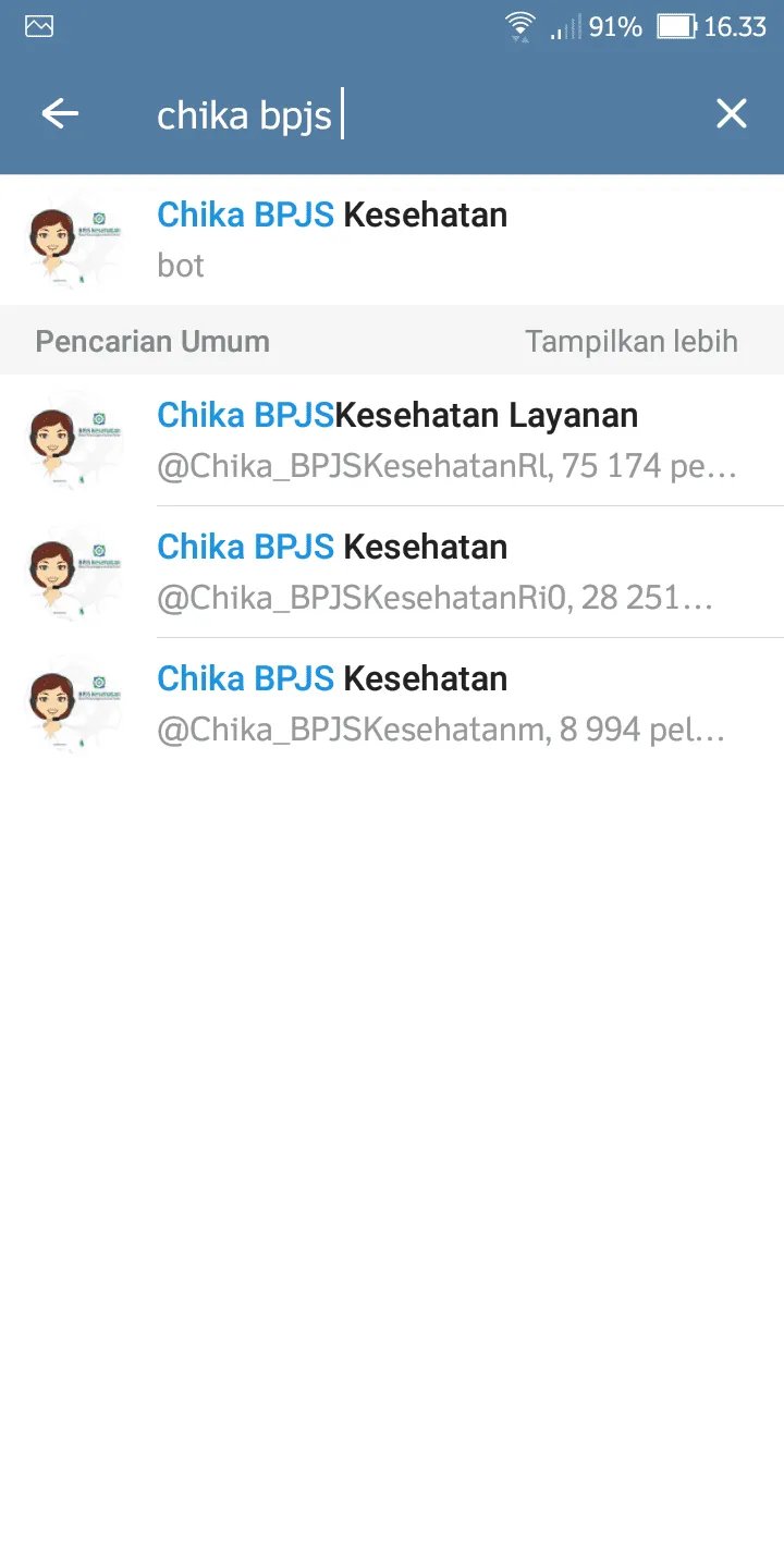 Screenshot 20230204 163354 Cara Cek Status BPJS Kesehatan Mandiri di Aplikasi Telegram 4 Screenshot 20230204 163354
