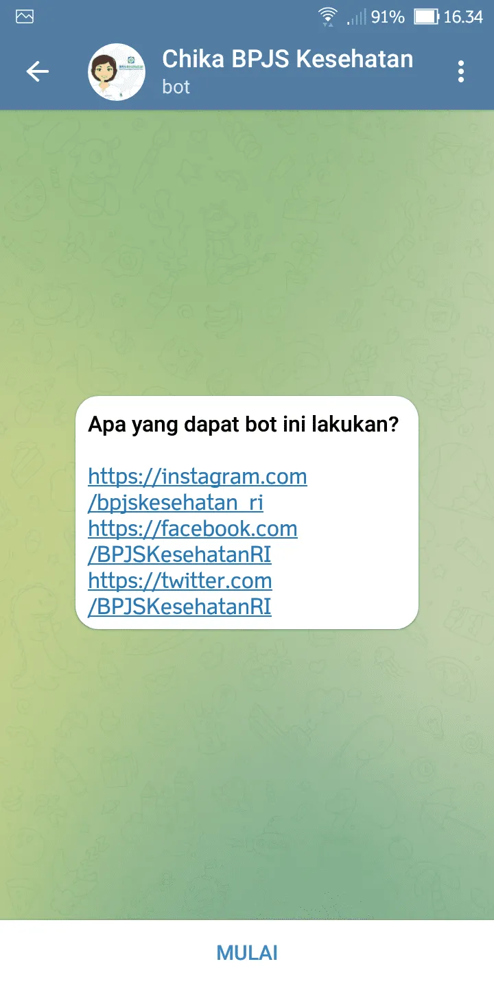 Screenshot 20230204 163435 Cara Cek Status BPJS Kesehatan Mandiri di Aplikasi Telegram 5 Screenshot 20230204 163435