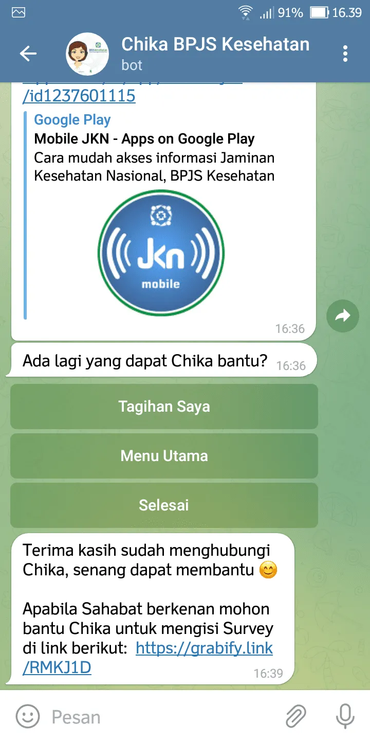 Screenshot 20230204 163914 Cara Cek Status BPJS Kesehatan Mandiri di Aplikasi Telegram 11 Screenshot 20230204 163914