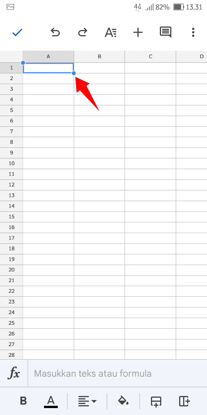iMarkup 20230220 144551 Cara Ganti Font Teks di Aplikasi Google Spreadsheet 4 iMarkup 20230220 144551