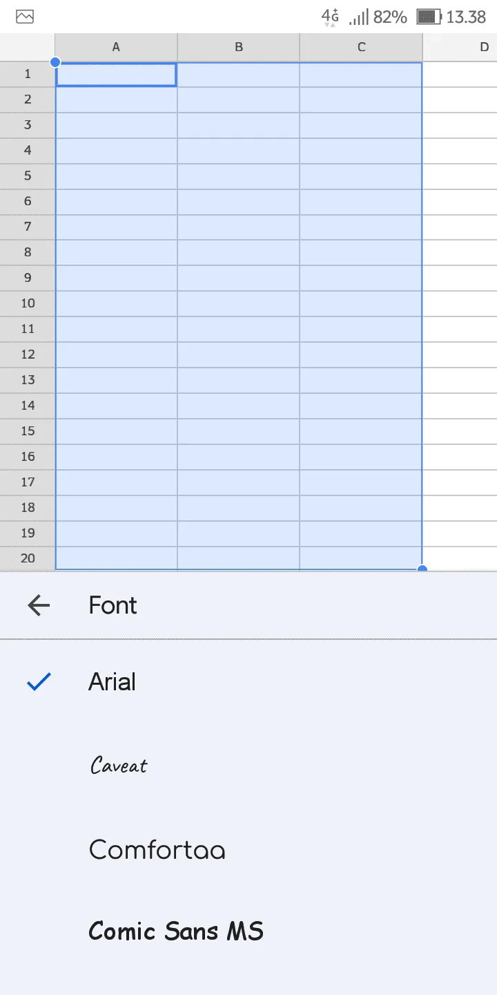 iMarkup 20230220 144901 Cara Ganti Font Teks di Aplikasi Google Spreadsheet 7 iMarkup 20230220 144901