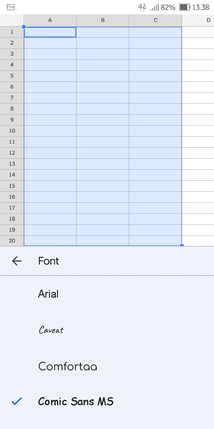 iMarkup 20230220 144926 Cara Ganti Font Teks di Aplikasi Google Spreadsheet 8 iMarkup 20230220 144926