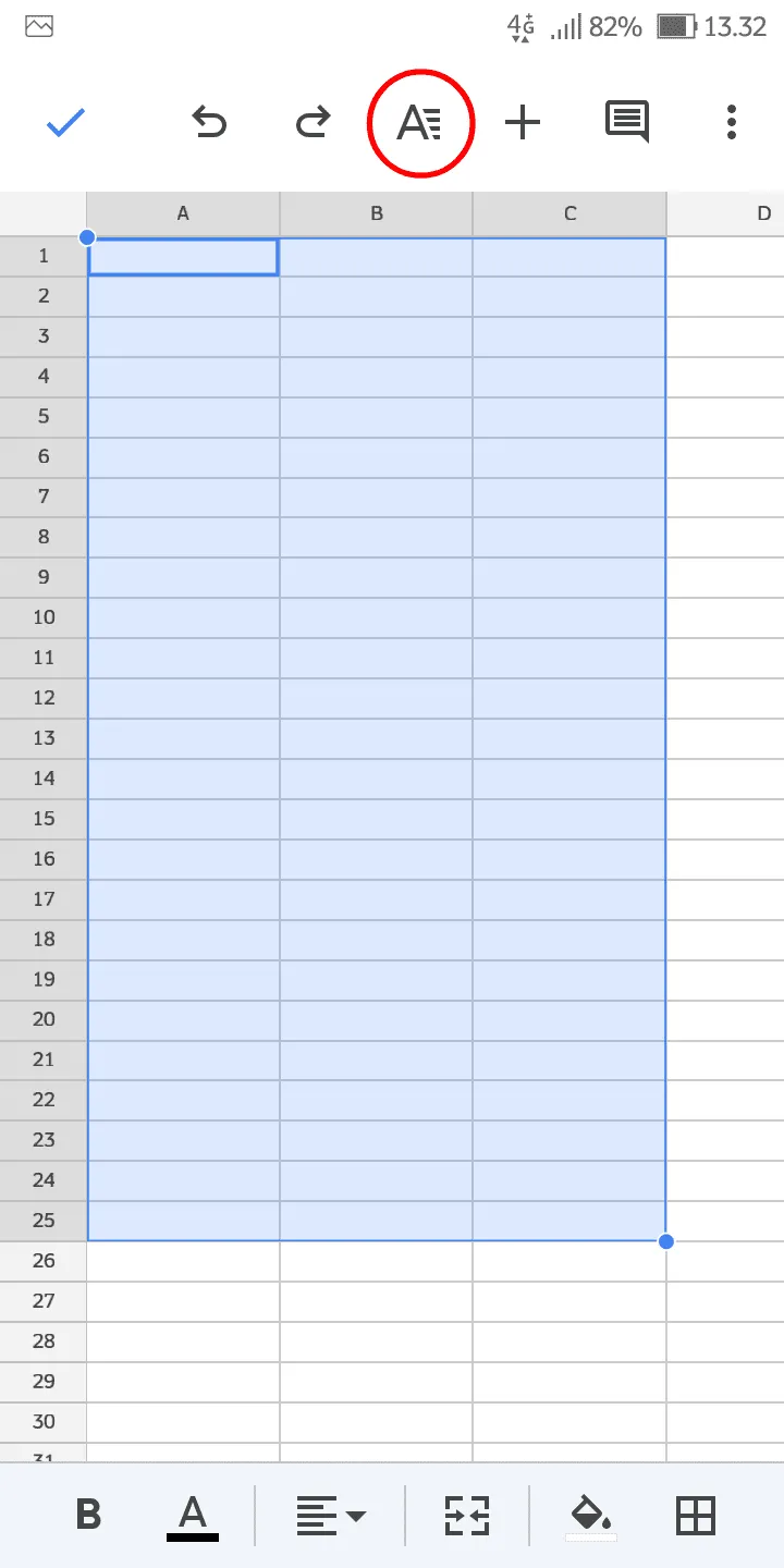 iMarkup 20230220 154707 Cara Ganti Font Teks di Aplikasi Google Spreadsheet 5 iMarkup 20230220 154707