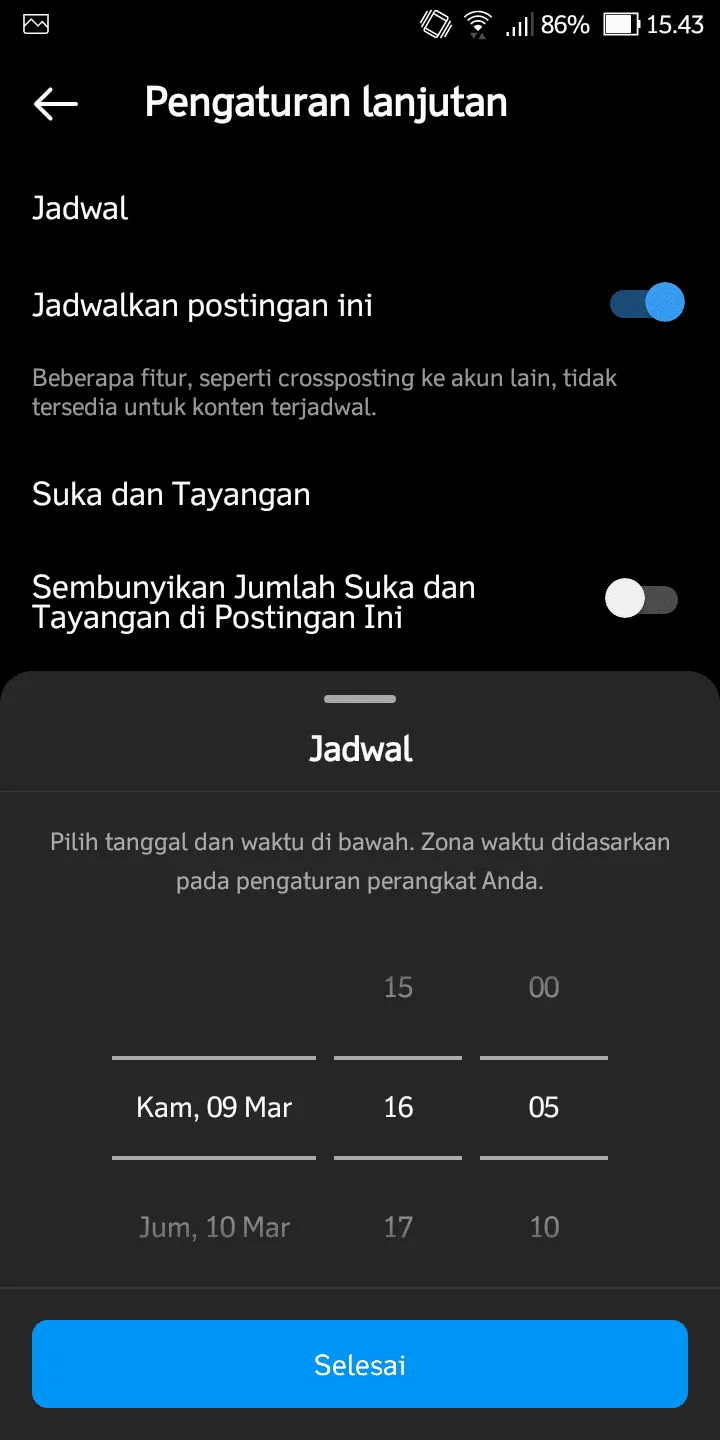 Screenshot 20230309 154329 Cara Menjadwalkan Konten Instagram Tanpa Aplikasi Tambahan 8 Screenshot 20230309 154329