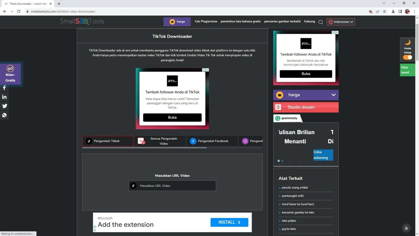 4 Situs Gratis Untuk Download Video TikTok di PC/Laptop 3 TikTok Downloader oleh SmallSEOTools 4 Situs Gratis Untuk Download Video TikTok di PC/Laptop 3 TikTok Downloader oleh SmallSEOTools