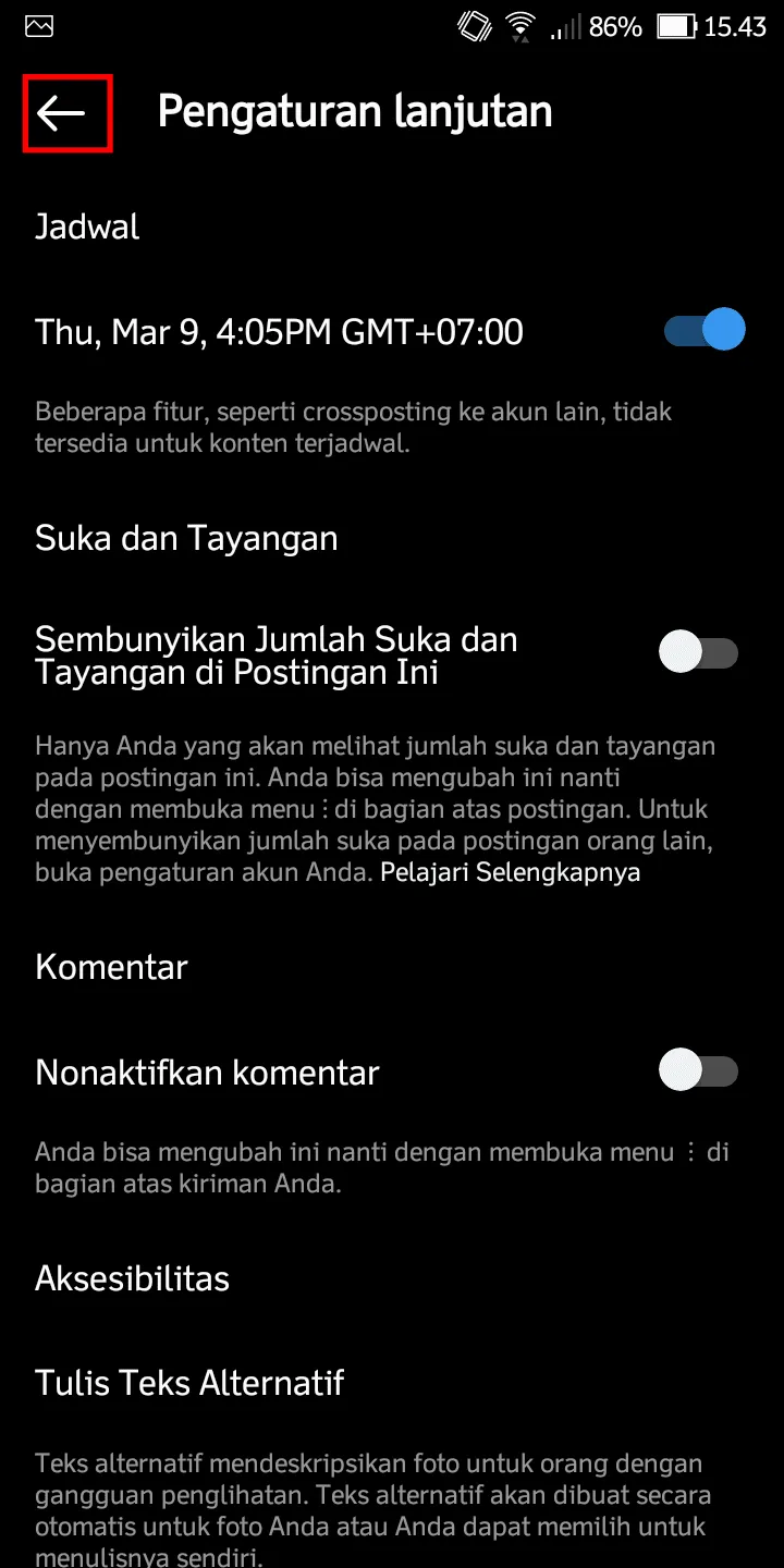 iMarkup 20230309 172602 Cara Menjadwalkan Konten Instagram Tanpa Aplikasi Tambahan 9 iMarkup 20230309 172602