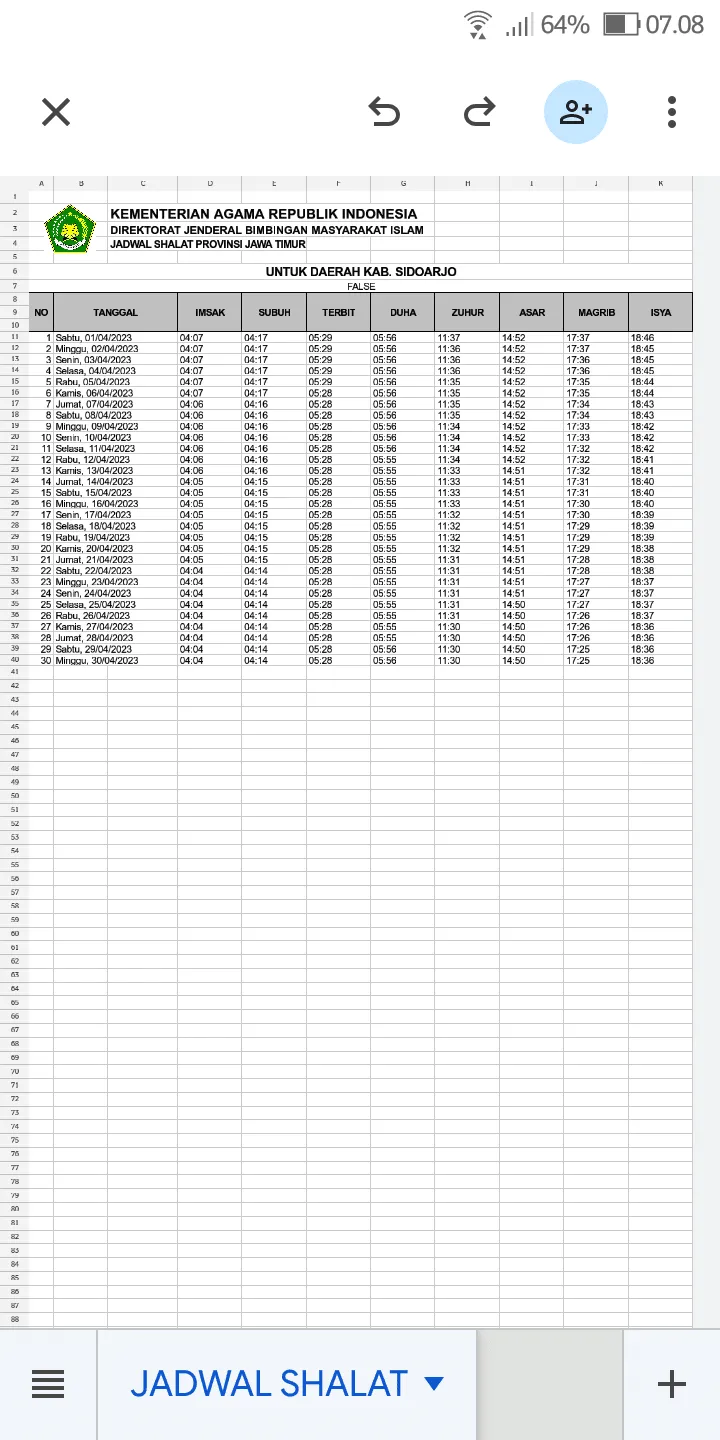 Screenshot 20230408 070808 Cara Download Jadwal Shalat untuk Seluruh Wilayah Indonesia 8 Screenshot 20230408 070808