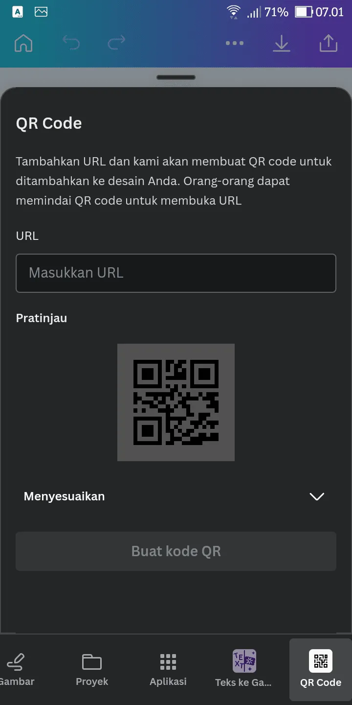 Cara Buat Kode QR di Aplikasi Canva dengan Cepat 8 Screenshot 20230501 070131 Cara Buat Kode QR di Aplikasi Canva dengan Cepat 6 Screenshot 20230501 070131