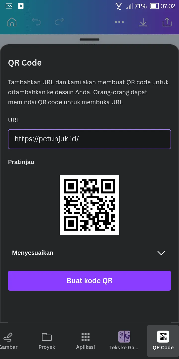 Cara Buat Kode QR di Aplikasi Canva dengan Cepat 9 Screenshot 20230501 070208 Cara Buat Kode QR di Aplikasi Canva dengan Cepat 7 Screenshot 20230501 070208