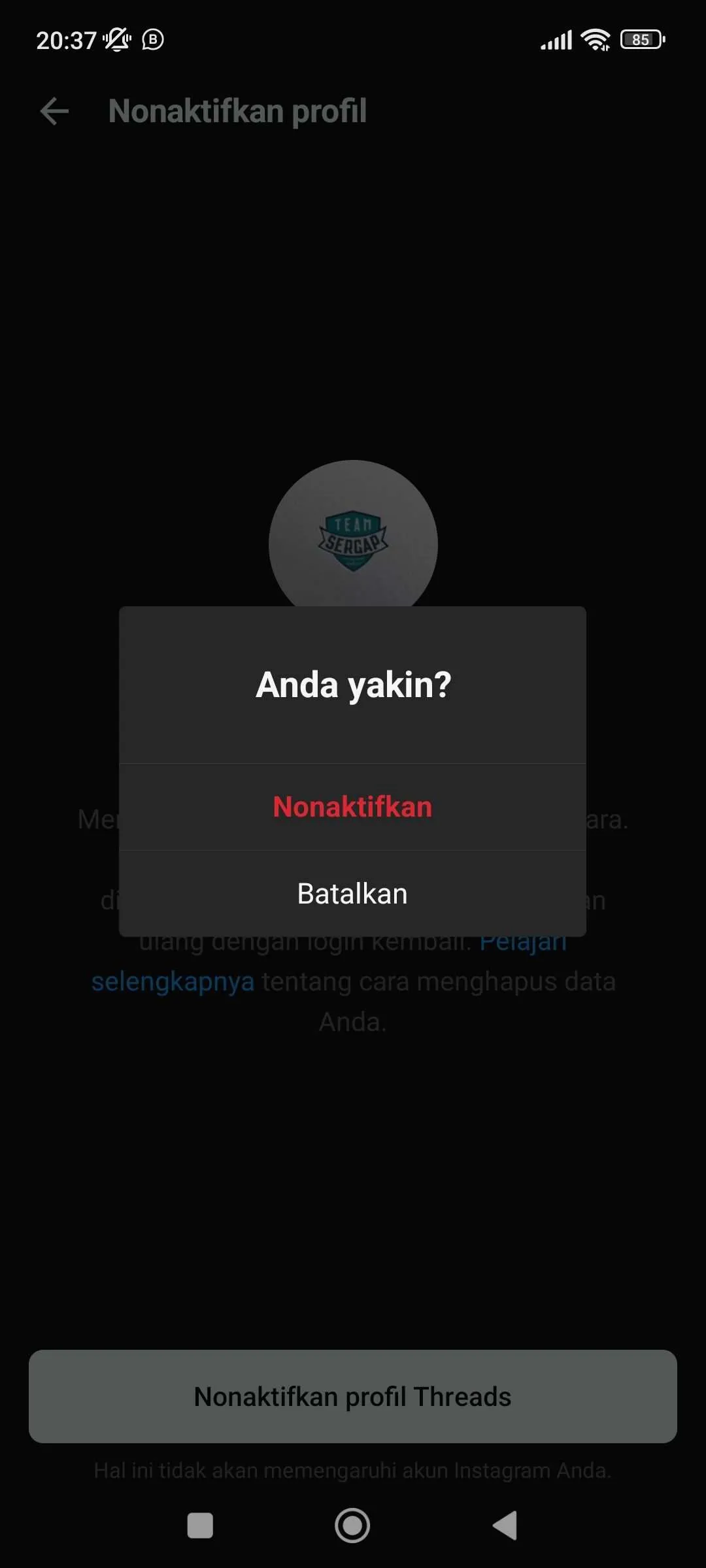 Cara Nonaktifkan Akun Threads Kamu dengan Mudah 8 iMarkup 20230803 204255 Cara Nonaktifkan Akun Threads Kamu dengan Mudah 6 iMarkup 20230803 204255