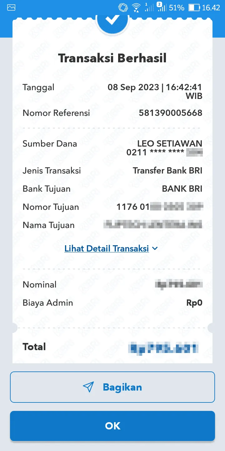 Cara Transfer ke Sesama Rekening BRI Lewat Aplikasi BRImo 10 Screenshot 20230908 164253 Cara Transfer ke Sesama Rekening BRI Lewat Aplikasi BRImo 8 Screenshot 20230908 164253