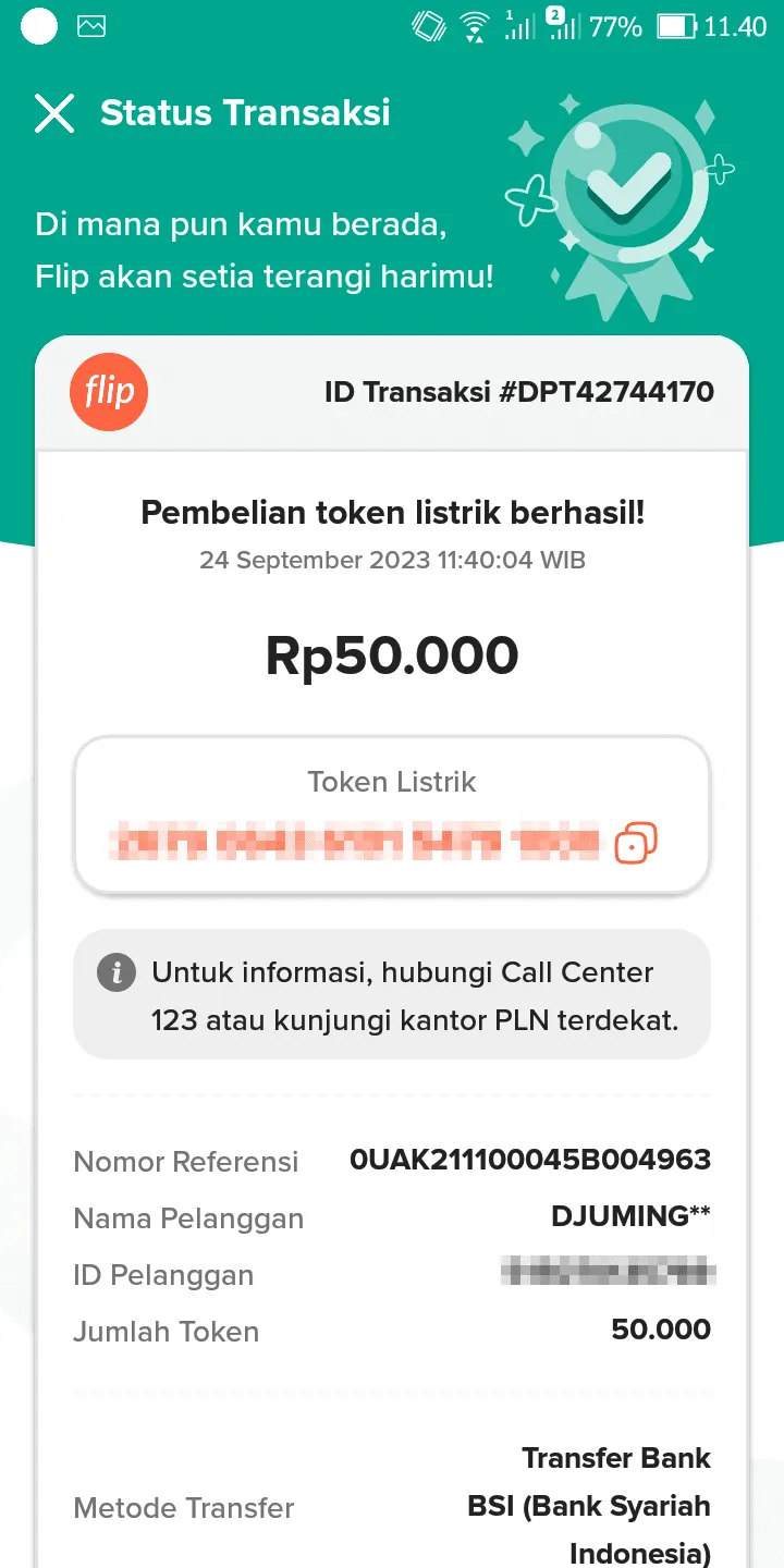 Cara Mudah Beli Token Listrik PLN Lewat Aplikasi Flip 12 Screenshot 20230924 114023 Cara Mudah Beli Token Listrik PLN Lewat Aplikasi Flip 10 Screenshot 20230924 114023