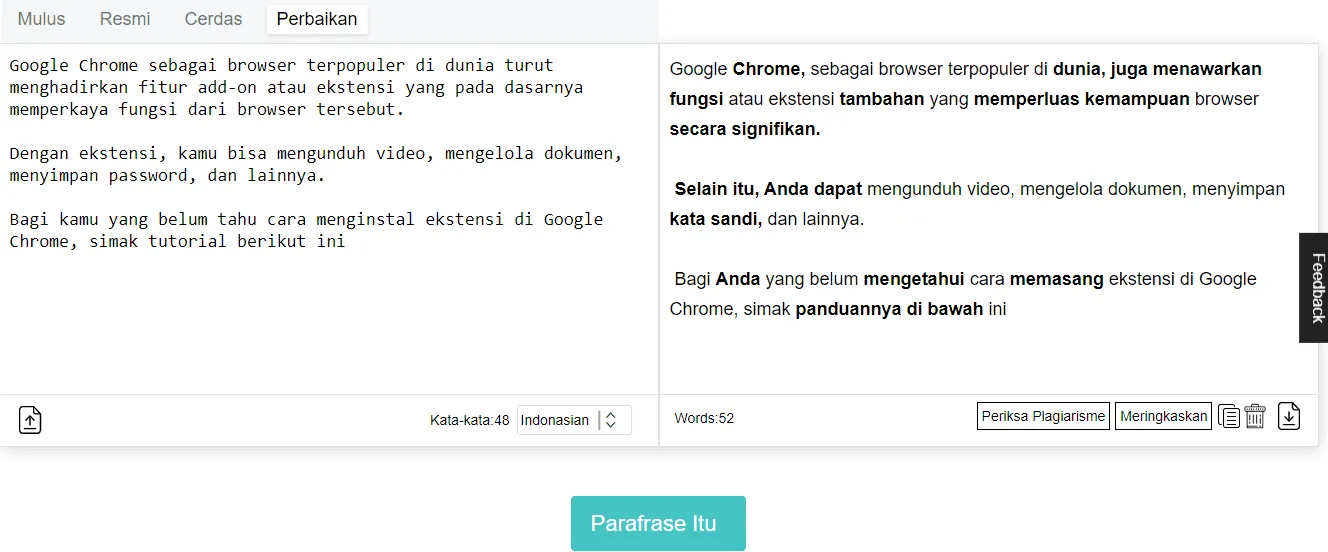 Alat parafrase oleh EditPad Alat Paraphrasing Terbaik untuk Blogger yang Ingin Menulis Lebih Kreatif 5 Alat parafrase oleh EditPad