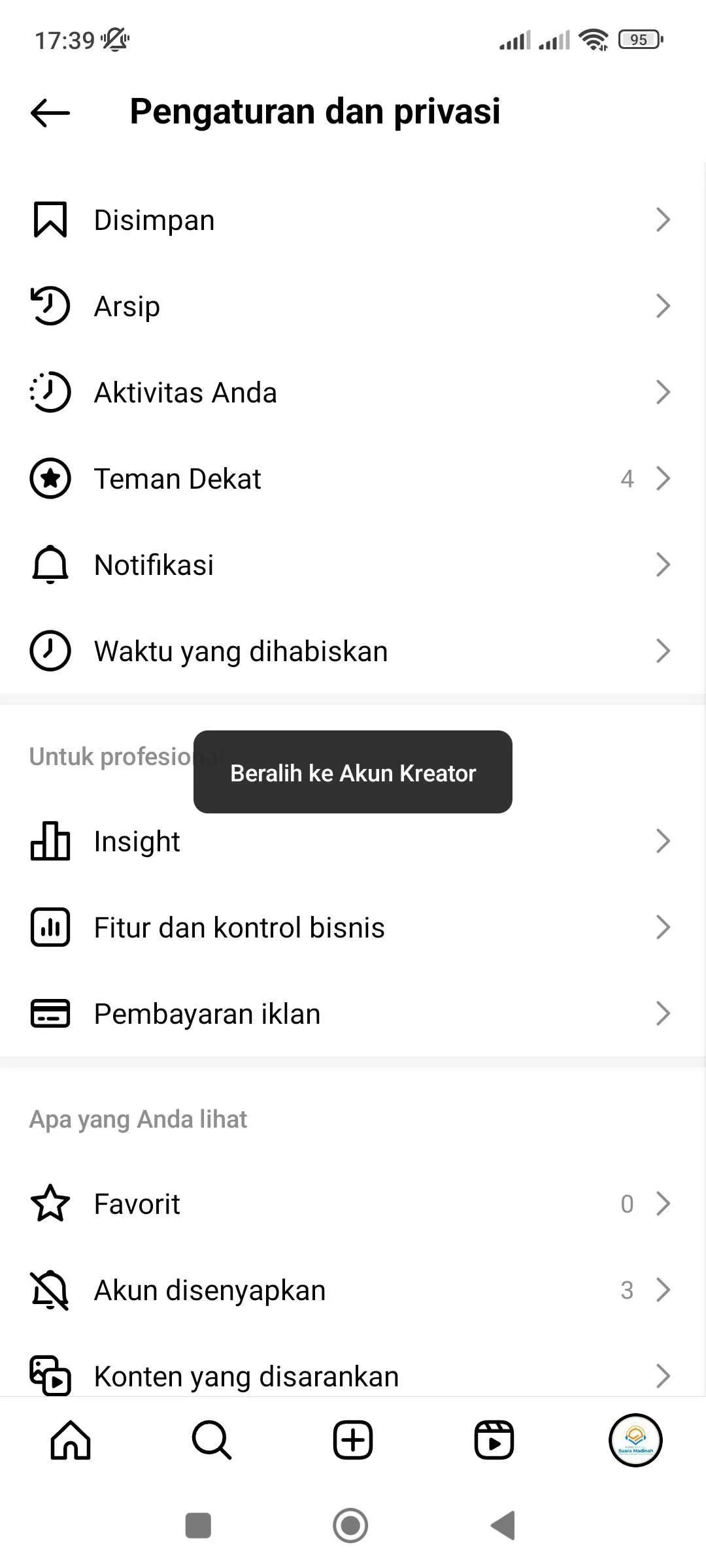Screenshot 2024 01 19 17 39 01 972 com.instagram.android Cara Ubah Akun Instagram Bisnis Menjadi Akun Kreator 9 Screenshot 2024 01 19 17 39 01 972 com.instagram.android