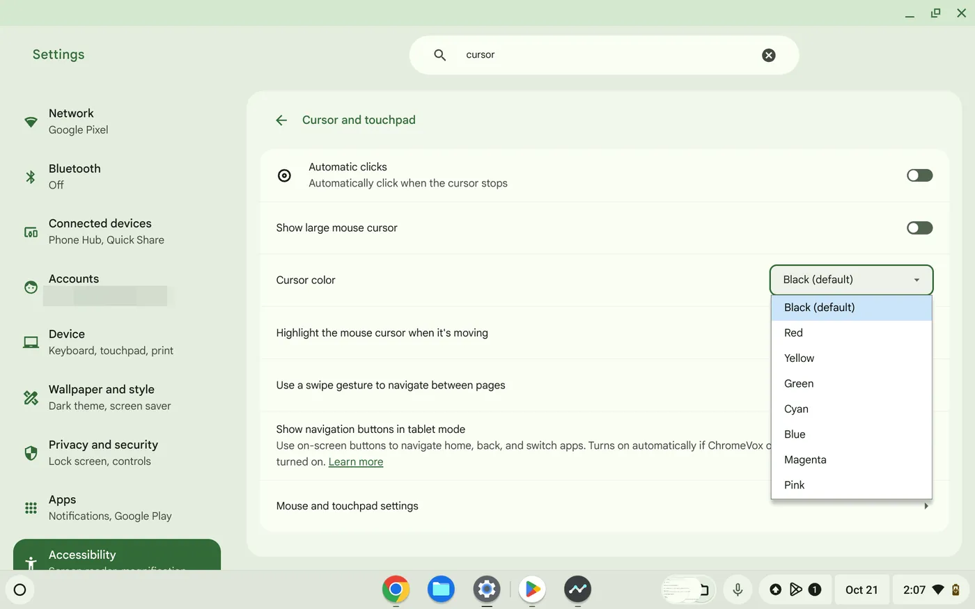 Cara Mengubah Warna Kursor Mouse di Chromebook Cara Mengubah Warna Kursor Mouse di Chromebook 2 Cara Mengubah Warna Kursor Mouse di Chromebook