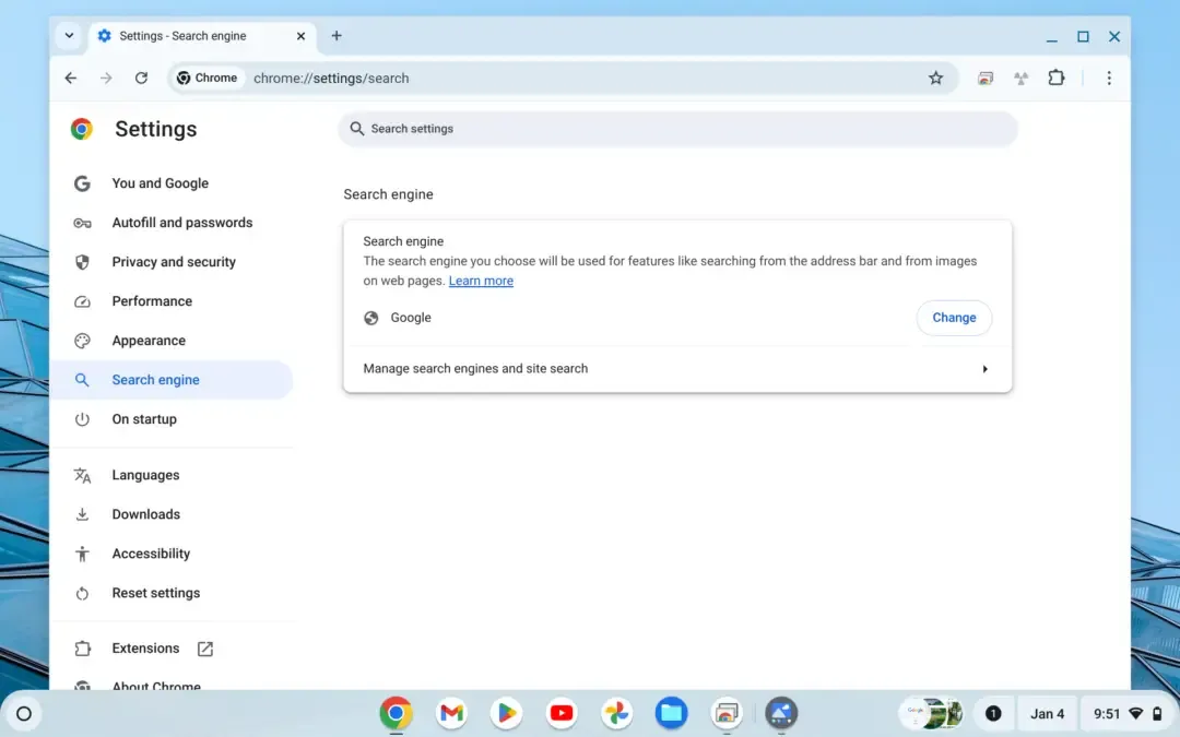Cara Mengubah Default Search Engine di Chromebook 4 Screenshot 2025 01 04 9.51.15 PM Cara Mengubah Default Search Engine di Chromebook 4 Screenshot 2025 01 04 9.51.15 PM