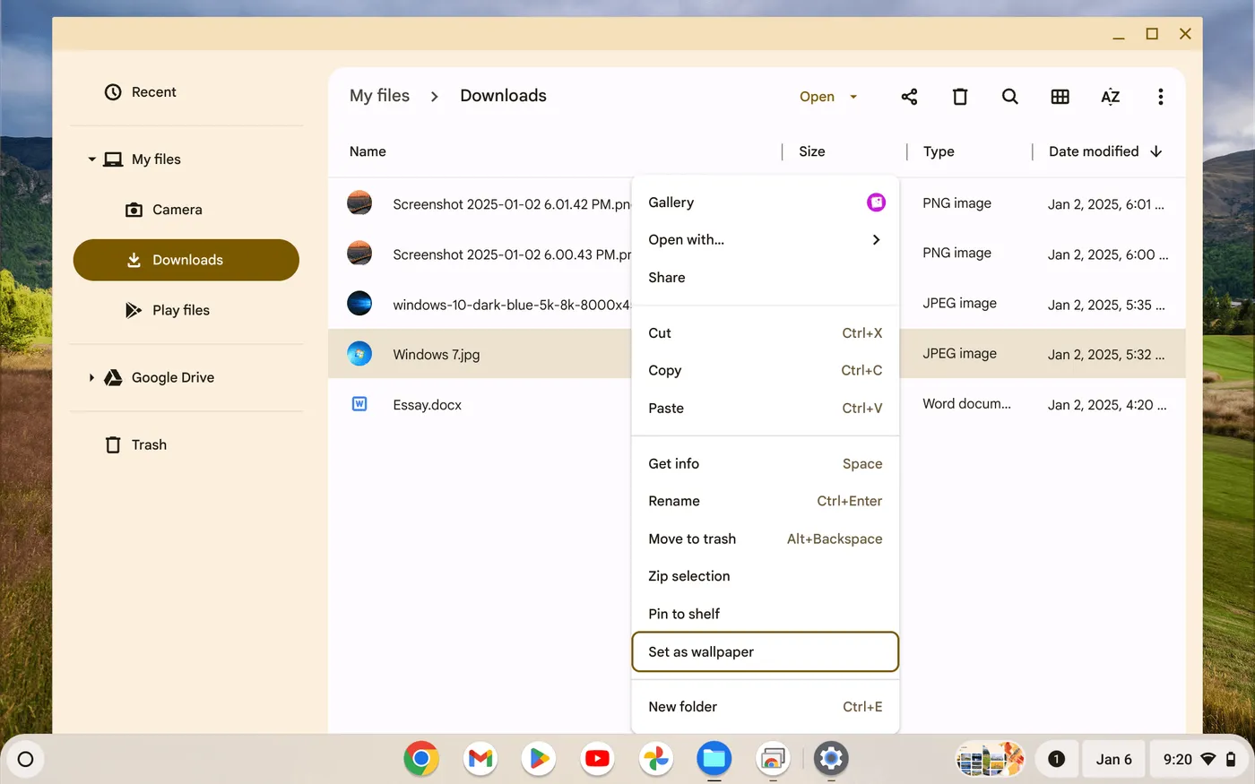 Cara Mengganti Wallpaper Chromebook dengan Foto Sendiri 4 Screenshot 2025 01 06 9.20.30 PM Cara Mengganti Wallpaper Chromebook dengan Foto Sendiri 4 Screenshot 2025 01 06 9.20.30 PM